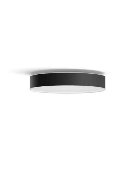 Plafón techo LED inteligente mediano Enrave negro detalle producto apagado