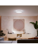 Plafón techo LED inteligente grande Enrave blanco 33,5W foto ambiente luz blanca