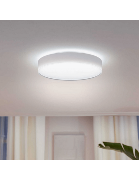 Grande candeeiro de teto LED inteligente Enrave branco 33,5 W de luz branca
