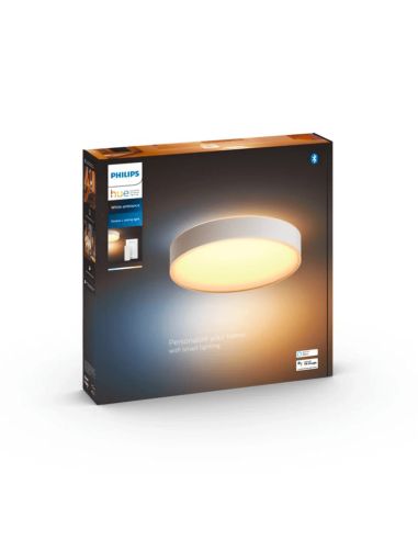 Plafón techo LED inteligente grande Enrave blanco 33,5W caja producto