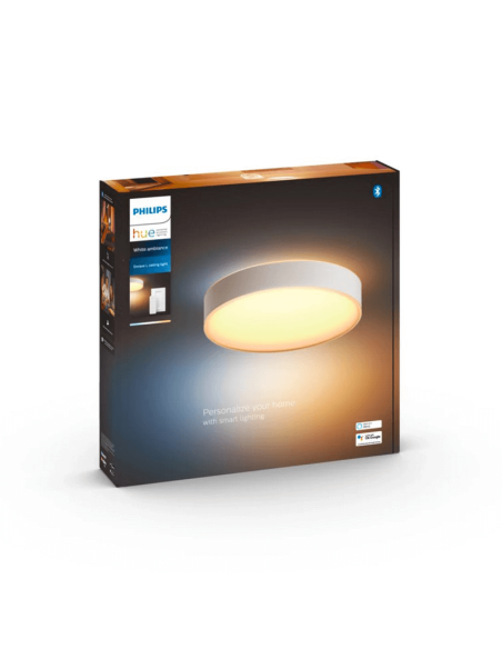 Plafón techo LED inteligente grande Enrave blanco 33,5W caja producto