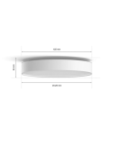 Plafón techo LED inteligente grande Enrave blanco 33,5W medidas producto