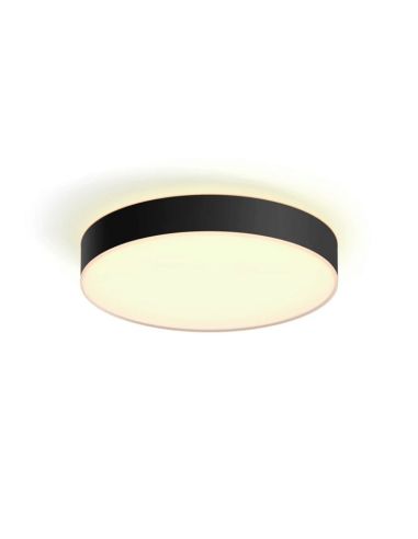 Plafón techo LED inteligente grande Enrave negro 33,5W IP20 | LeonLeds