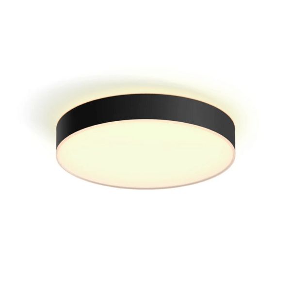 Plafón techo LED inteligente grande Enrave negro 33,5W IP20 | LeonLeds