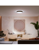 Plafón techo LED inteligente grande Enrave negro 33,5W IP20 foto ambiente