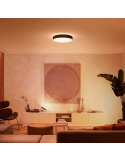 Plafón techo LED inteligente grande Enrave negro 33,5W IP20 foto ambiente luz cálida