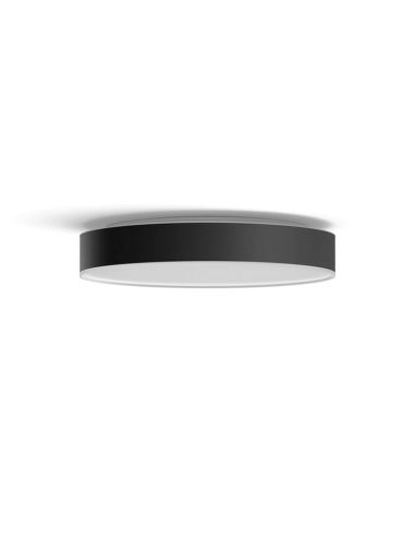 Plafón techo LED inteligente grande Enrave negro 33,5W IP20 detalle producto apagado