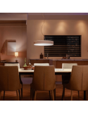 Lámpara techo LED inteligente Enrave blanco 33,5W foto ambiente encendida