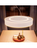 Lámpara techo LED inteligente Enrave blanco 33,5W luz encendida