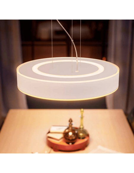 Lámpara techo LED inteligente Enrave blanco 33,5W luz encendida