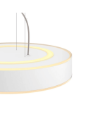 Lámpara techo LED inteligente Enrave blanco 33,5W detalle luz encendida