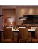 Lámpara techo LED inteligente Enrave negro 33,5W foto ambiente