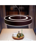 Lámpara techo LED inteligente Enrave negro 33,5W luz blanca encendida