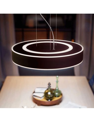 Lámpara techo LED inteligente Enrave negro 33,5W luz blanca encendida