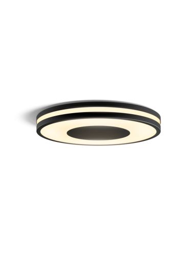Plafón techo LED inteligente Being negro 22,5W | LeonLeds