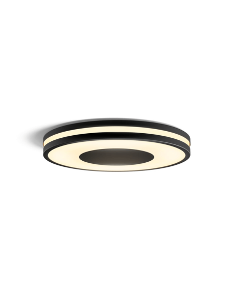 Plafón techo LED inteligente Being negro 22,5W | LeonLeds