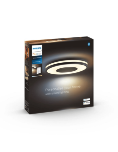 Plafón techo LED inteligente Being negro 22,5W | LeonLeds 2