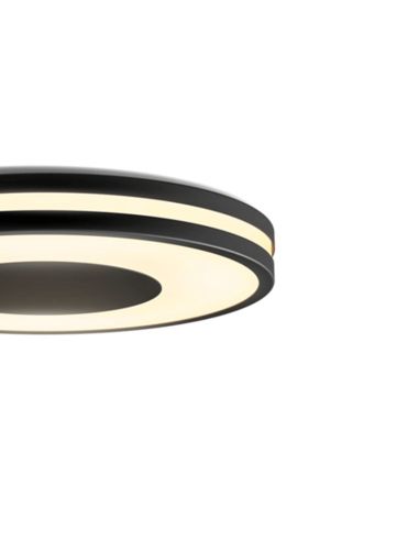 Plafón techo LED inteligente Being negro 22,5W luz encendida