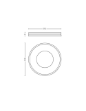 Plafón techo LED inteligente Being negro 22,5W medidas producto
