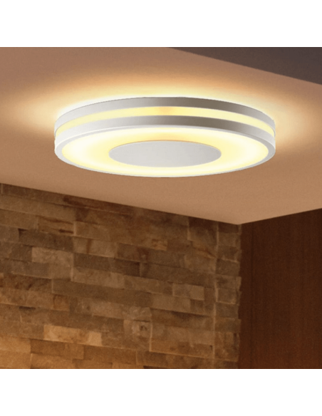Plafón de techo LED inteligente Being blanco 22,5W luz encendida