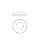 Plafón de techo LED inteligente Being blanco 22,5W medidas producto