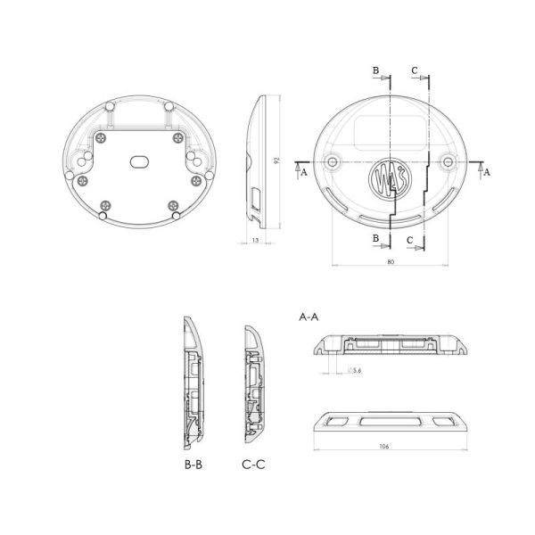Luz de advertencia Redonda Led para...