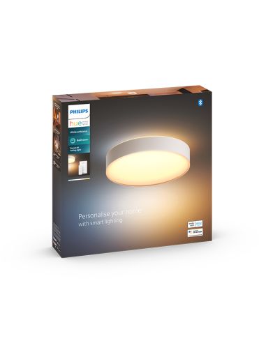 Plafón techo LED inteligente Enrave mediano blanco caja producto