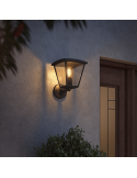 Candeeiro de parede exterior LED Inara Black 1 luz 7W ligado no exterior