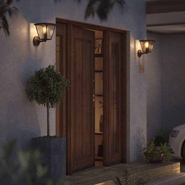 Aplique para exterior LED Inara Negro 1 luz 7W producto en el exterior