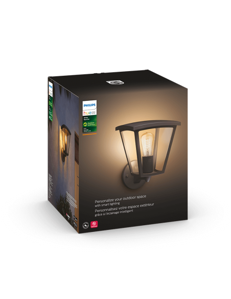 Aplique para exterior LED Inara Negro 1 luz 7W caja producto