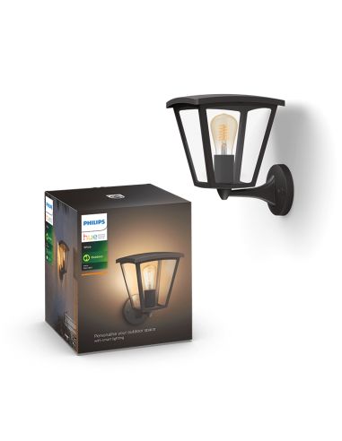 Aplique para exterior LED Inara Negro 1 luz 7W caja y producto