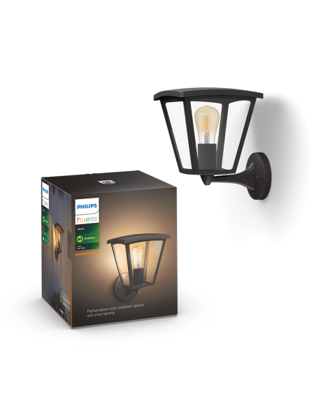 Aplique para exterior LED Inara Negro 1 luz 7W caja y producto