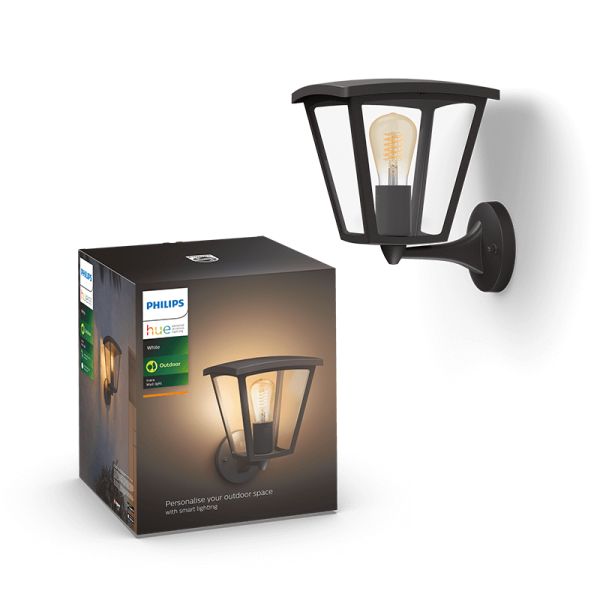Aplique para exterior LED Inara Negro 1 luz 7W caja y producto