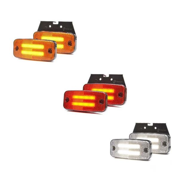 Feux de gabarit LED pour remorques de camion LED 24V Camion 12V Feux de remorque Ambre Blanc et Rouge Était | leonleds