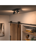 Foco LED 2 luces Runner negro 2x5W foco en techo