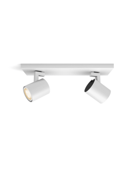 Foco LED 2 luces Runner blanco 2x5W | LeonLeds
