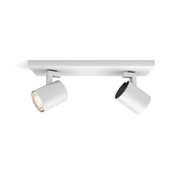Spot LED 2 lumières Runner blanc 2x5W | leonleds