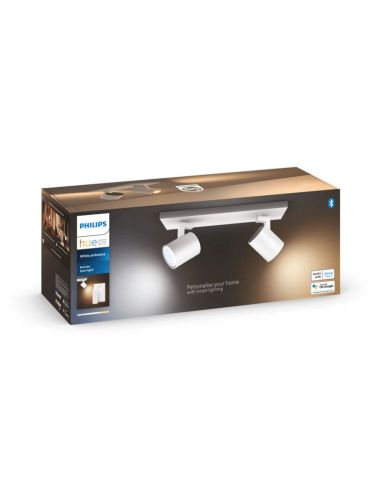 Refletor LED 2 luzes Runner branco 2x5W caixa do produto