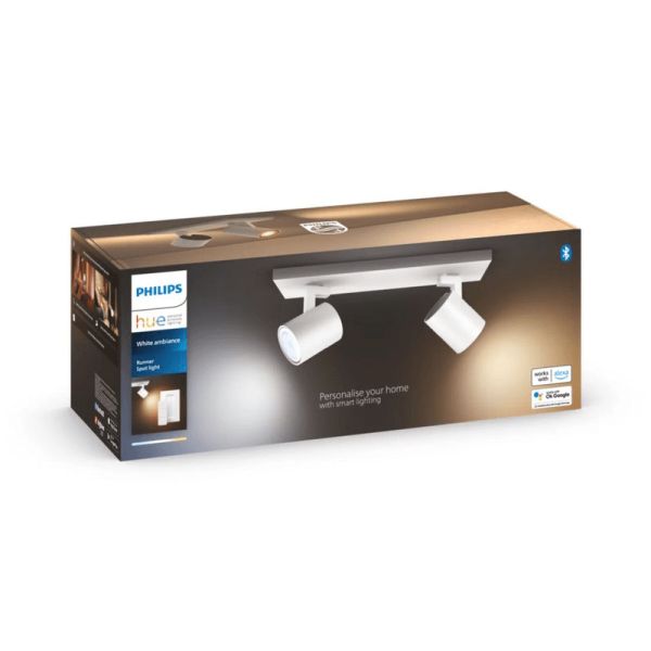 Spot LED 2 lumières Runner blanc 2x5W product box
