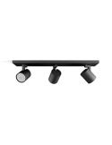 Foco LED 3 luces Runner negro detalles producto