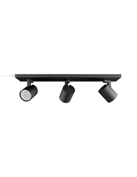 Foco LED 3 luces Runner negro detalles producto