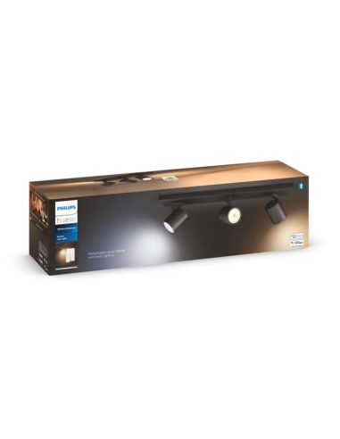 Spot LED 3 lumières Runner noir produit box