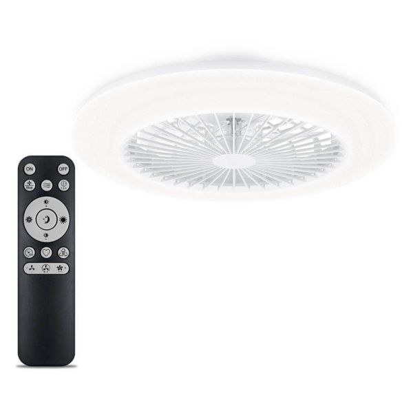 Plafón Ventilador LED de techo Amigo, blanco DC - 20W - Luz regulable 2700K A 6500K 4000Lm Philips | LeonLeds