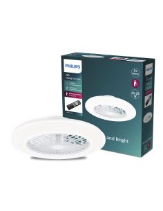 Plafón Ventilador LED de techo Amigo, blanco DC - 20W - Luz regulable 2700K A 6500K 4000Lm Philips | LeonLeds 2
