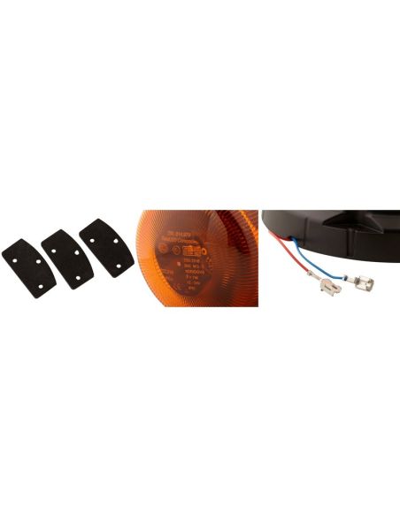 Rotativo LED ámbar RotaLED Compact con cable 12/24V Sujección con tornillo 2RL 014 979 001