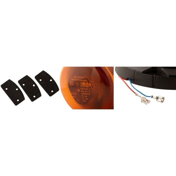 Rotativo LED ámbar RotaLED Compact con cable 12/24V Sujección con tornillo 2RL 014 979 001