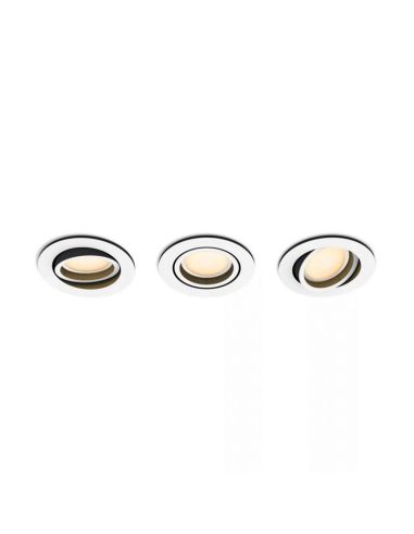 Pack focos empotrables redondo Milliskin blanco Philips Hue | LeonLeds