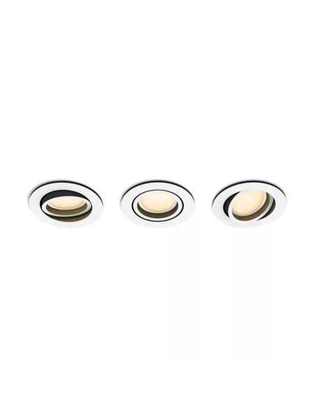 Pack focos empotrables redondo Milliskin blanco Philips Hue | LeonLeds