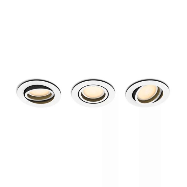 Pack focos empotrables redondo Milliskin blanco Philips Hue | LeonLeds