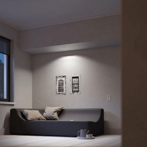 Pack focos empotrables redondo Milliskin blanco Philips en una habitación